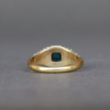 Load image into Gallery viewer, Antique Victorian era pearl &amp; turquoise cluster ring in 14ct gold
