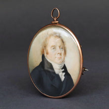 Load image into Gallery viewer, Antique Georgian gentleman portrait miniature pendant/brooch
