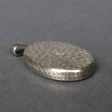 Load image into Gallery viewer, Antique Victorian era leaf motif locket in sterling silver
