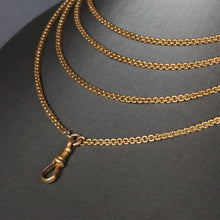 Load image into Gallery viewer, Antique pinchbeck belcher link long guard chain (57" / 144cm)
