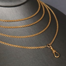 Load image into Gallery viewer, Antique pinchbeck belcher link long guard chain (57" / 144cm)

