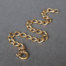 Load image into Gallery viewer, Vintage curb link bracelet with 9ct gold life buoy clasp
