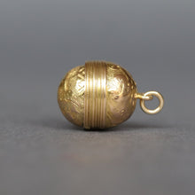 Load image into Gallery viewer, Antique ball pendant with hidden compartment in 15ct gold
