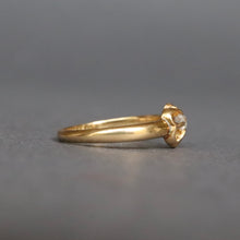 Load image into Gallery viewer, Antique Edwardian belcher set diamond (0.1ct) ring in 18ct gold

