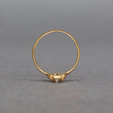 Load image into Gallery viewer, Antique Edwardian belcher set diamond (0.1ct) ring in 18ct gold
