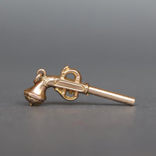 Load image into Gallery viewer, Antique Victorian flintlock pistol gun. Telescopic pencil pendant charm. Propelling pencil 9ct rose gold.
