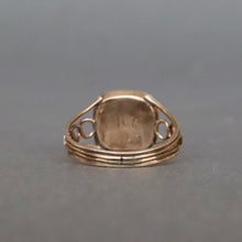 Load image into Gallery viewer, Antique Georgian era garnet ring with enamel in 9ct gold
