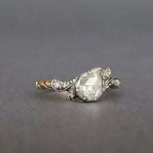 Load image into Gallery viewer, Antique rose cut diamond (0.7ct) foil back ring in 14ct gold
