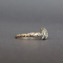 Load image into Gallery viewer, Antique rose cut diamond (0.7ct) foil back ring in 14ct gold
