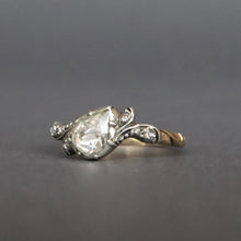 Load image into Gallery viewer, Antique rose cut diamond (0.7ct) foil back ring in 14ct gold
