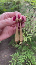 Load and play video in Gallery viewer, Antique Victorian day-to-night dormeuse earrings in 14ct gold
