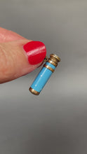Load and play video in Gallery viewer, Antique Victorian telescopic pencil pendant in enamel &amp; 9ct gold
