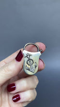 Load and play video in Gallery viewer, Silver padlock with diamond anchor applique
