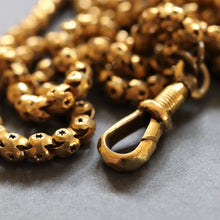 Load image into Gallery viewer, Antique Victorian pinchbeck guard chain with star links (52&quot;/132cm)

