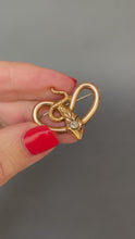 Load and play video in Gallery viewer, Antique Victorian era snake brooch in 15ct gold
