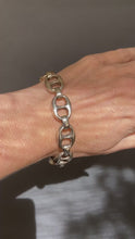 Load and play video in Gallery viewer, Vintage Italian mariner link bracelet in silver
