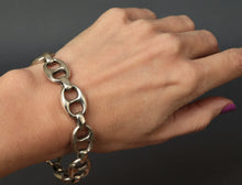 Load image into Gallery viewer, Vintage Italian mariner link bracelet in silver
