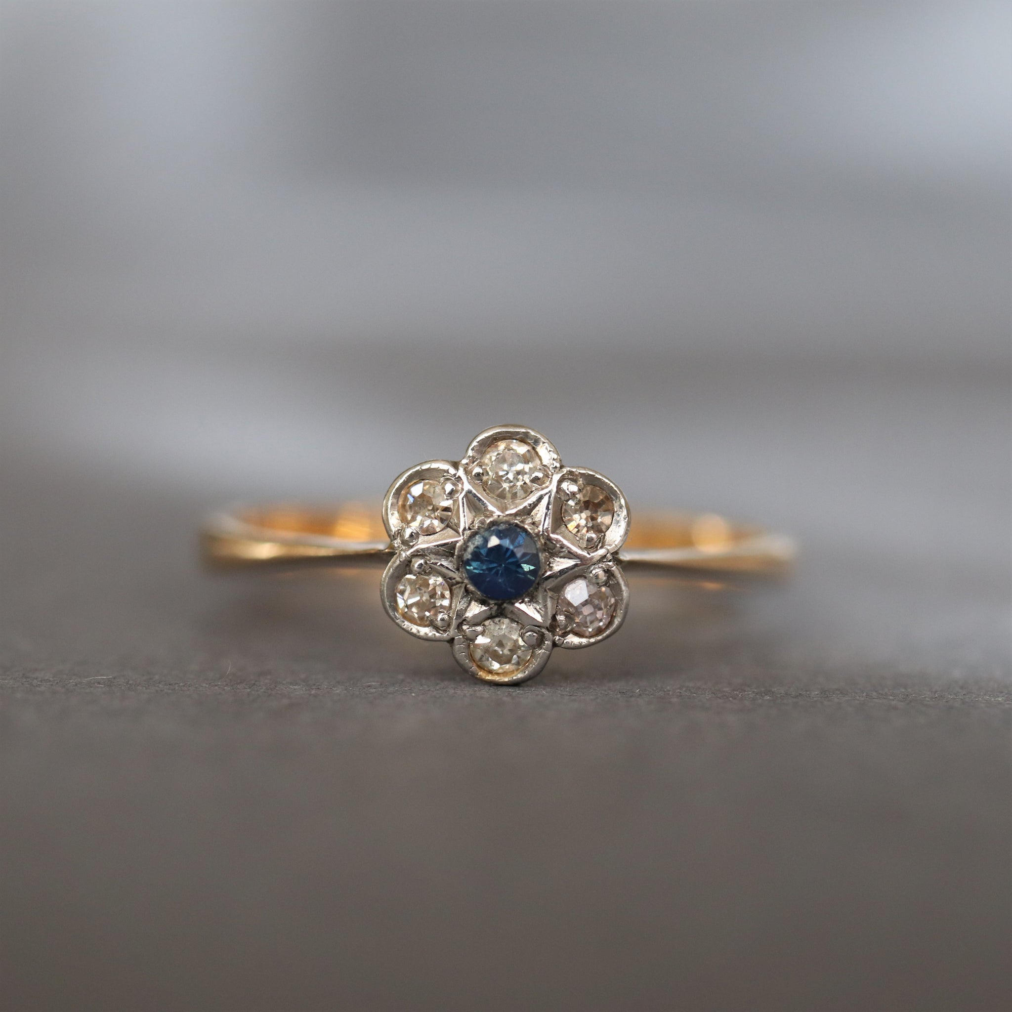 Diamond daisy cluster ring Clearance